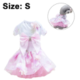 thumbnail image 2 of Vestido de novia para perros con lazo, linda falda corta, falda para perros, falda de princesa para mascotas, adecuada para perros y gatos pequeños Adepaton CPB-DE-LYY2124-4, 2 of 5