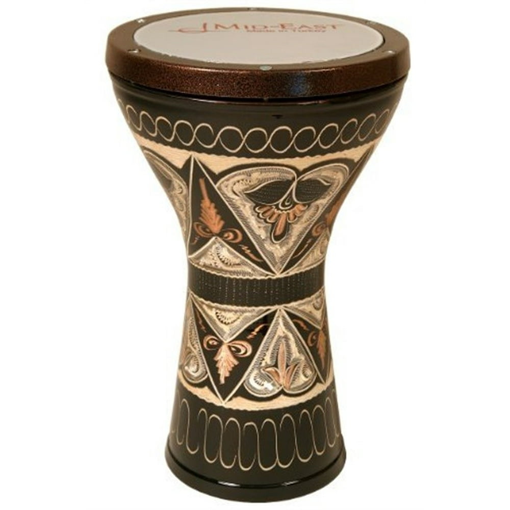 10" Copper Turkish Doumbek Drum - Synthetic Head - Walmart.com
