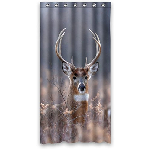 EREHome Gentle Run freely Wildlife Animals Deer Shower Curtain Polyester Fabric Bathroom Decorative Curtain Size 36x72 Inches