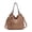 Khaki, variant on Women’s Woven Faux Leather Hobo Bag with Tassel and Crossbody Strap Brown