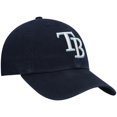 thumbnail image 3 of Youth '47 Navy Tampa Bay Rays Team Logo Clean Up Adjustable Hat, 3 of 4