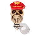 thumbnail image 1 of Giratorio para volante con forma de calavera de 3 cm de diámetro, pomo giratorio de resina metálica para coches, camiones, tractores, barcos, color rojo, 1 of 20