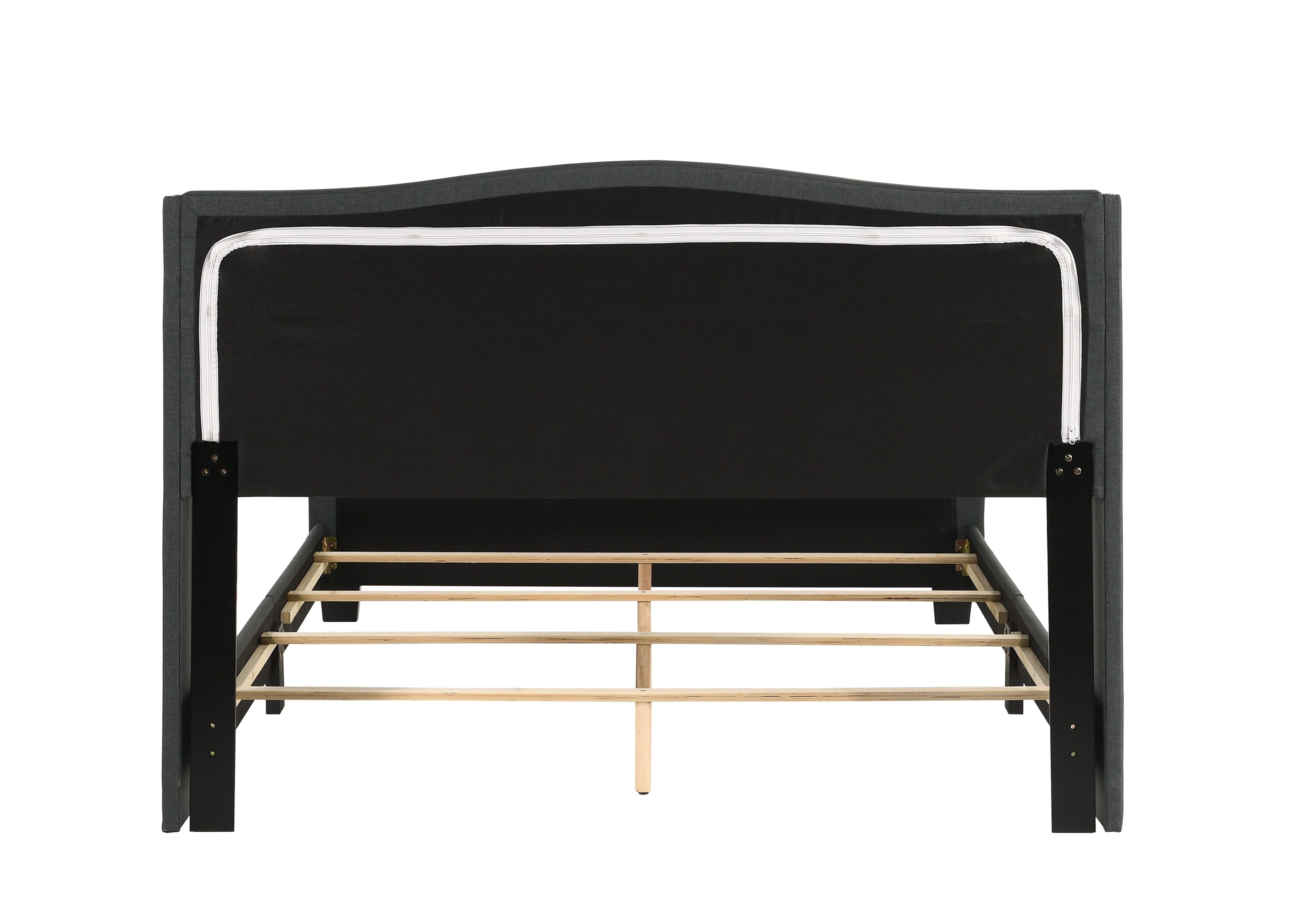 Furniture of America Hillcrest Fabric Tufted Bed, Dark Gray, Full