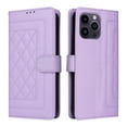 thumbnail image 2 of Compatible with iPhone 14 Pro Max Case, Premium Leather iPhone 14 Pro Max Wallet Book Case Magnetic Flip RFID Blocking Credit Card Holder Kickstand with Wrist Strap Shock Absorbing Case, Purple, 2 of 10
