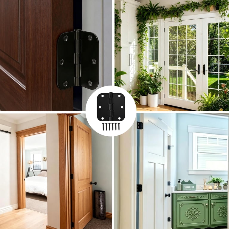 Hyper Tough 3-1/2 in. x 5/8 in. Black Steel Squeak-Free Door Hinge