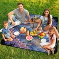 thumbnail image 7 of American Flag Ocean Wave Sunset Blossom Waterproof Picnic Blanket with Foldable Zipper, Suitable for Outdoor Use, Suitable for Travel, Camping, Beaches, Parks, Grasslands, Picnic Blanket Accessories, 7 of 7