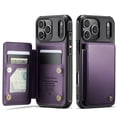 thumbnail image 1 of Funda para iPhone 17 Pro Max con tarjetero, tipo cartera para hombre y mujer con bloqueo RFID, de piel resistente, con cierre magnético y función atril, a prueba de golpes, 1 of 10
