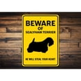 thumbnail image 2 of Sealyham Terrier Dog Beware He Will Steal Your Heart K9 Aluminum Metal Decor Sign - 10x14 inches, 2 of 4