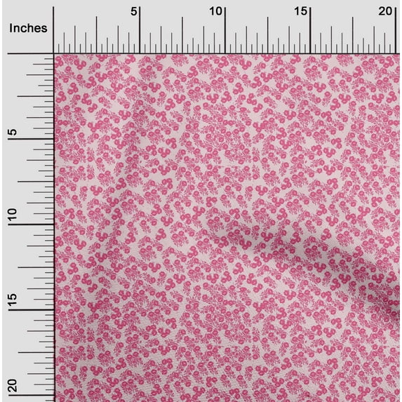 oneOone Silk Tabby Fabric Leaves & Floral Artistic Printed Craft Fabric BTY 42 Inch Wide