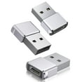 thumbnail image 1 of Adaptador USB a USB C XCF Paquete de 3 Tipo C hembra a USB A macho, 1 of 4