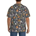 thumbnail image 5 of Wukai Wildflowers Men's Casual Short-Sleeve Button Down Shirt - Lightweight Summer Dress Shirt for Daily Wear-, 5 of 7