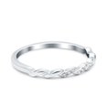 thumbnail image 2 of Simulated Cubic Zirconia Size-5 Twist Infinity Band Ring Wedding Band 925 Sterling Silver, 2 of 7