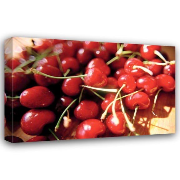 Bob Stefko 18x13 Gallery Wrapped Canvas Wall Art Titled - Cherries II