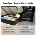 thumbnail image 4 of Frostbloom King Size Lift-Up Storage Platform Bed frame with Velvet Upholstered Headboard, Black, 4 of 9