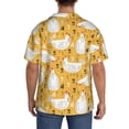 thumbnail image 3 of Fotbe Funny Chicken Camisa Estampada de Manga Corta para Hombre, Casual de Verano, Estilo Playero, Sin Arrugas-X-Large, 3 of 5