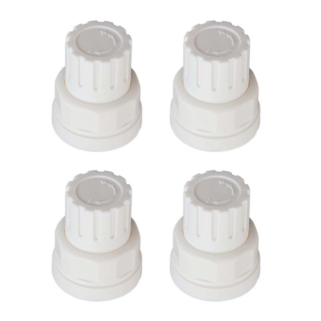 4 piezas de accesorios para interruptores de volante de colector de calefacción de suelo con mango blanco