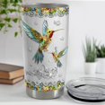 thumbnail image 4 of Hummingbird Gifts for Women Hummingbirds Tumbler 20oz Jewelry Drawings Stainless Steel Insulated Tumblers Coffee Travel Mug Cup Gift for Birthday Christmas, 4 of 7