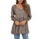 thumbnail image 5 of Camisas Para Mujer Casual Moda Manga Larga Cuello V Puff Manga Larga Túnica Top Odeerbi  ODB126142, 5 of 7
