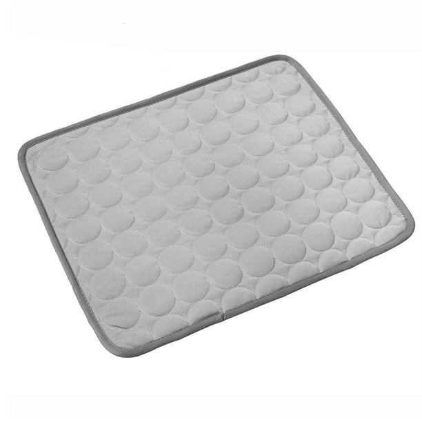 Almohadilla refrescante de verano para mascotas, tapete para dormir, almohadilla disipadora de calor, cojín de hielo simple para gatos y perros (talla L, gris)