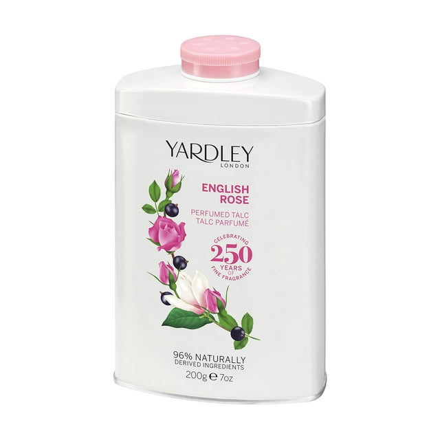 Yardley of London English Rose 7.0 oz Talco perfumado limpio (Y6320018-6)