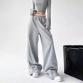 thumbnail image 6 of Angala Little Girls Active Pants Wide Leg Sweatpants With Lace Trim Fall Casual Girls Baggy Trousers, 6 of 9
