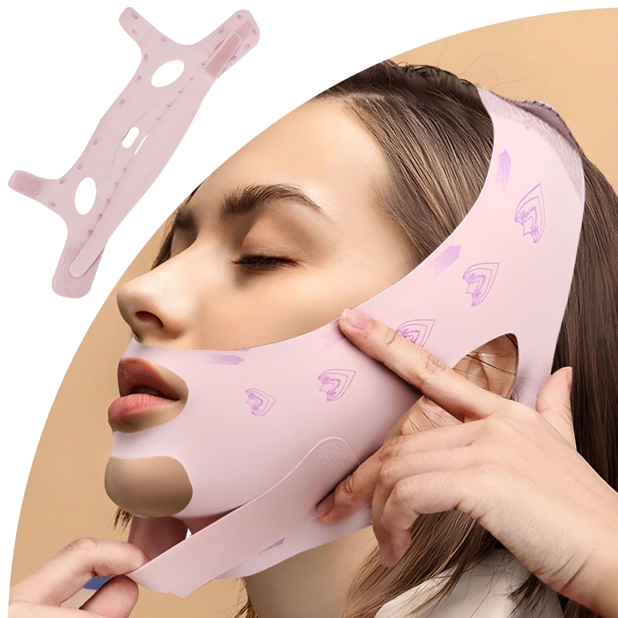 XIRQI Face Lifting Strap Chin Strap for Sleeping,Double Chin Reducer for Women