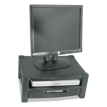 Kantek Two Level Stand Removable Drawer 17 x 13 1/4 x 3-1/2 to 7 Black MS480