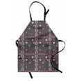 thumbnail image 1 of Pink and Grey Apron Spring Butterflies Flower Leaves Stylish Inspiration Season Concept, Unisex Kitchen Bib Apron with Adjustable Neck for Cooking Baking Gardening, Charcoal Grey Pink, by Ambesonne, 1 of 3