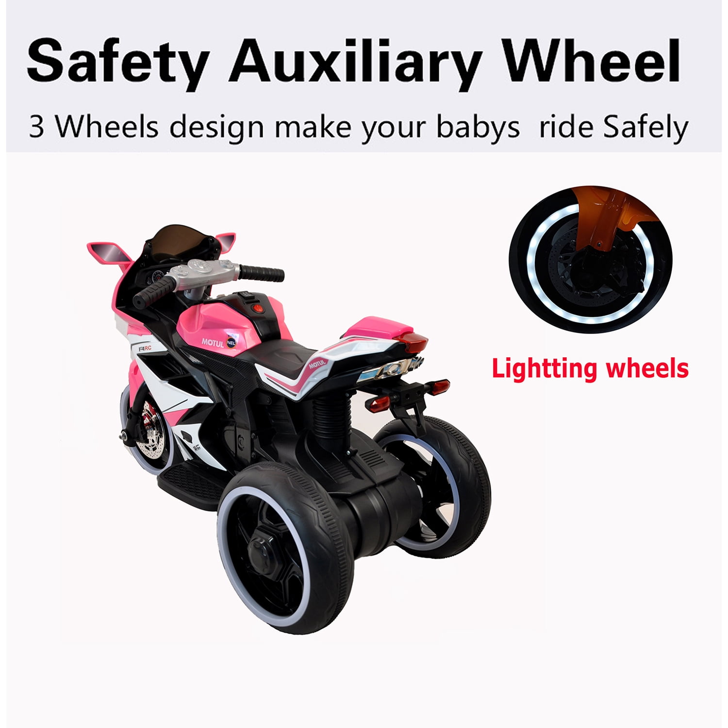 Lowestbest Kids Ride on Car, Kids Ride on Motorcycle, Children 6V Electric Battery Powered Ride on Toys, Pink / Blue 3 Wheel Motorcycle for Girls Boy W/ Music, Gift Lowestbest Kids Ride on Car, Kids Ride on Motorcycle, Children 6V Electric Battery Powered Ride on Toys, Pink / Blue 3 Wheel Motorcycle for Girls Boy W/ Music, Gift