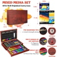 thumbnail image 3 of Art Supplies Caliart, set de arte de madera de lujo con estuche, paquete de 153 unidades, 3 of 7
