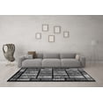 thumbnail image 3 of Ahgly Company Indoor Round Abstract Gray Modern Area Rugs, 4' Round, 3 of 4