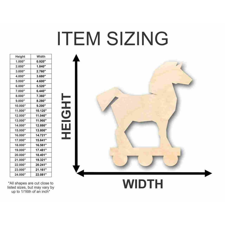 Toy Rocking Unicorn - Laser Cut Out Unfinished Wood Craft Shape TOY6 Toy Rocking Unicorn - Laser Cut Out Unfinished Wood Craft Shape TOY6
