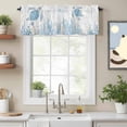 thumbnail image 3 of Blue Sea Turtles Stars Corals Valances for Windows,Kitchen Valance Rod Pocket Short Curtain, Vintage Marine Life Valance Curtain Window Valances for Bedroom Bathroom Living Room 42x18in, 3 of 9