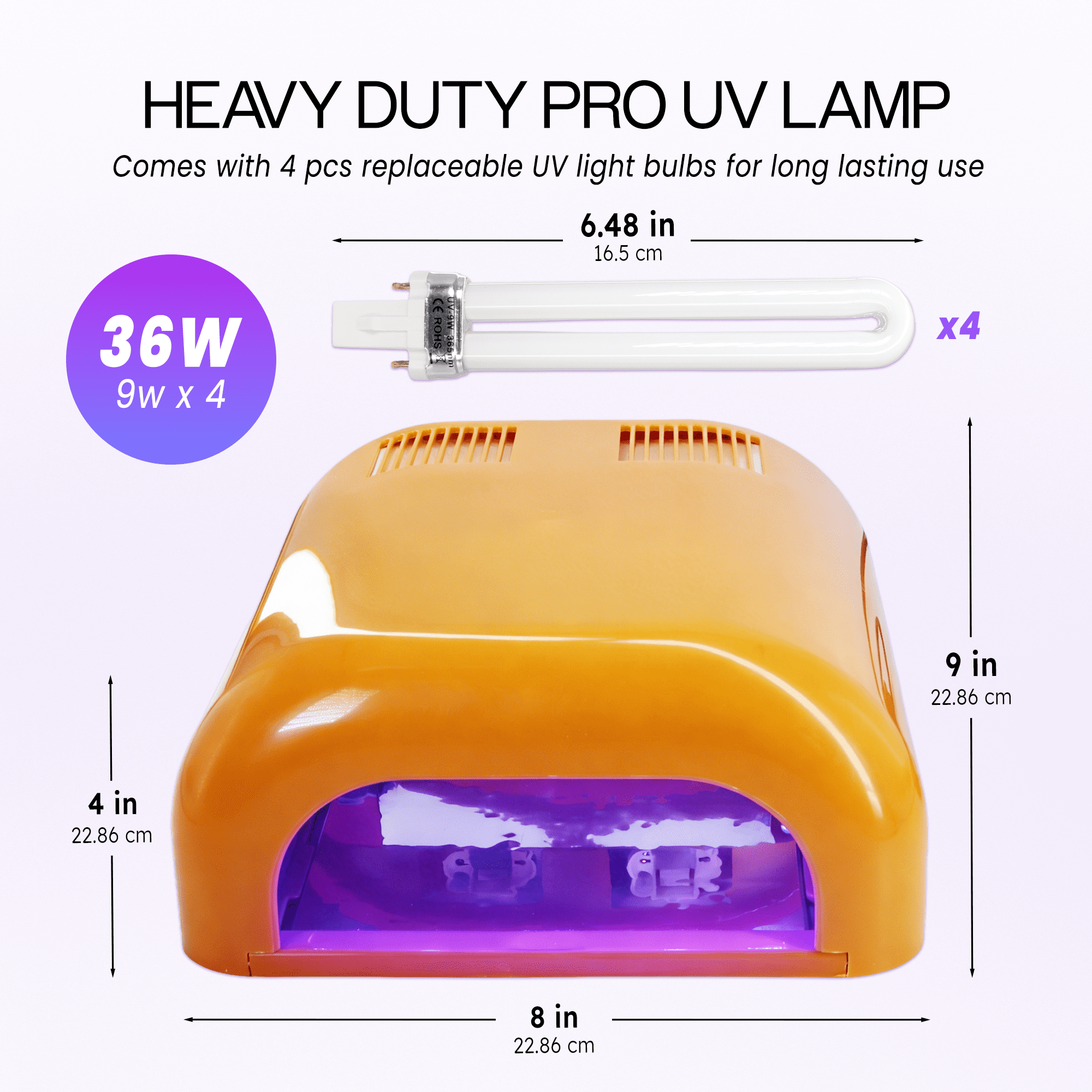 Beauticom Tan 36W Nail Curing UV Gel Tunnel Lamp Dryer