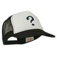 thumbnail image 5 of Question Mark Embroidered Foam Mesh Cap - Black White OSFM, 5 of 5