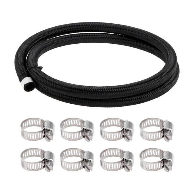 Kit de línea de combustible Unique Bargains 5/16" de 4.49 pies, manguera de vacío automotriz con 8 abrazaderas, 1 juego