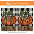 thumbnail image 5 of Fall Pumpkin Garden Flag 12x18 Inch Double Sided for Outside Thanksgiving Burlap Buffalo Plaid Small Welcome Seasonal Yard Flag (Orange), 5 of 6