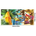 thumbnail image 3 of LACKUST Oversized Beach Towel with Palm Tree & Umbrella Patterns - Quick-Dry, Sand-Resistant for Pool, Travel - 70x150cm, 3 of 3