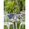 thumbnail image 2 of Easter Bunny Eggs Outdoor Tablecloth - 60 Inch Round Dining Table Cover, Spring Pink Flowers Country Cabin Green Plaid Waterproof Outdoor Table Cloth with Umbrella Hole & Zipper for Picnic/Patio, 2 of 7