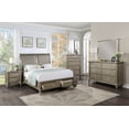 thumbnail image 5 of Formal Classic Grey Finish 4pc Bedroom Furniture Eastern King Size Bed Dresser Mirror Nightstand Sleigh HB w Underbed Drawers, 5 of 6