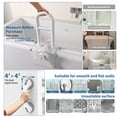thumbnail image 5 of Adjustable Bathtub Safety Rail with Showers Suction Handle,ZUEXT 17x6 Inch Stainless Steel Tub Handle Grab Bar, Heavy Duty Bath Handles Clamp for Elderly Seniors Injury Disabled (300 LBS), White, 5 of 7