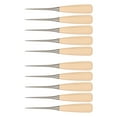 thumbnail image 1 of Wooden Handle Awl, Multipurpose Stainless Steel Safe Leather Scratch Awl 10Pcs High Strength Portable  for Marking for DIY Sewing, 1 of 7