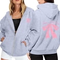 thumbnail image 1 of Chandail à Capuchon Décontracté pour Femmes avec Poche Zippée Manches Longues Sweat à Capuche Sport pour Activités Extérieures, 1 of 6
