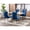Blue, variant on Set of 2 Velvet Upholstered Dining Chairs – Tufted Solid Wood, Chrome Legs, Nailhead Trim, Blue