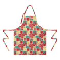 thumbnail image 2 of Pioneer Flower Floral Print Pattern Apron for Women and Men, Cotton Linen Waterproof with Pockets, Adjustable, 33x27 Inch for Kitchen, Gardening, BBQ, Salon, 2 of 6