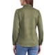 thumbnail image 3 of Camisa de ante sintético INSPIRE CHIC para mujer, elegante y casual, con botones, de manga larga, ropa de otoño 2024, talla XL, verde oliva, 3 of 6