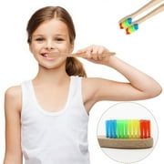 HANXIULIN Eco-Friendly Rainbow Bamboo Soft Fibre Toothbrush Biodegradable Teeth Brush Oral Care Home Decor