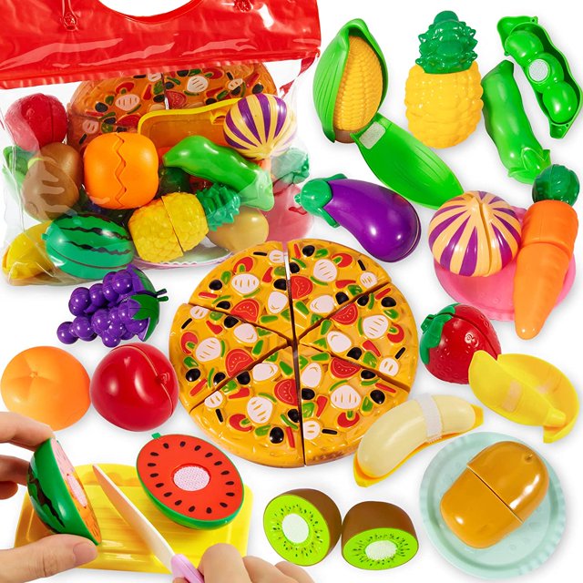 Juguetes para cortar frutas y verduras esquí comedor de cocina para niños 3 4 5 años