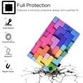 thumbnail image 2 of Allytech Cute Pattern Painted Case for Lenovo Tab M10 FHD Plus 10.3"(2nd Gen) TB-X606F, Slim Folio PU Leather Wallet Stand Magnetic Clasp Smart Protective Tablet Case for TB-X606F/X606X, Rainbow Cube, 2 of 6