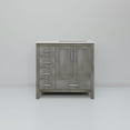 thumbnail image 4 of Jacques 36 in. W Right Offset Distressed Grey Bath Vanity and Cultured Marble Top, 4 of 8